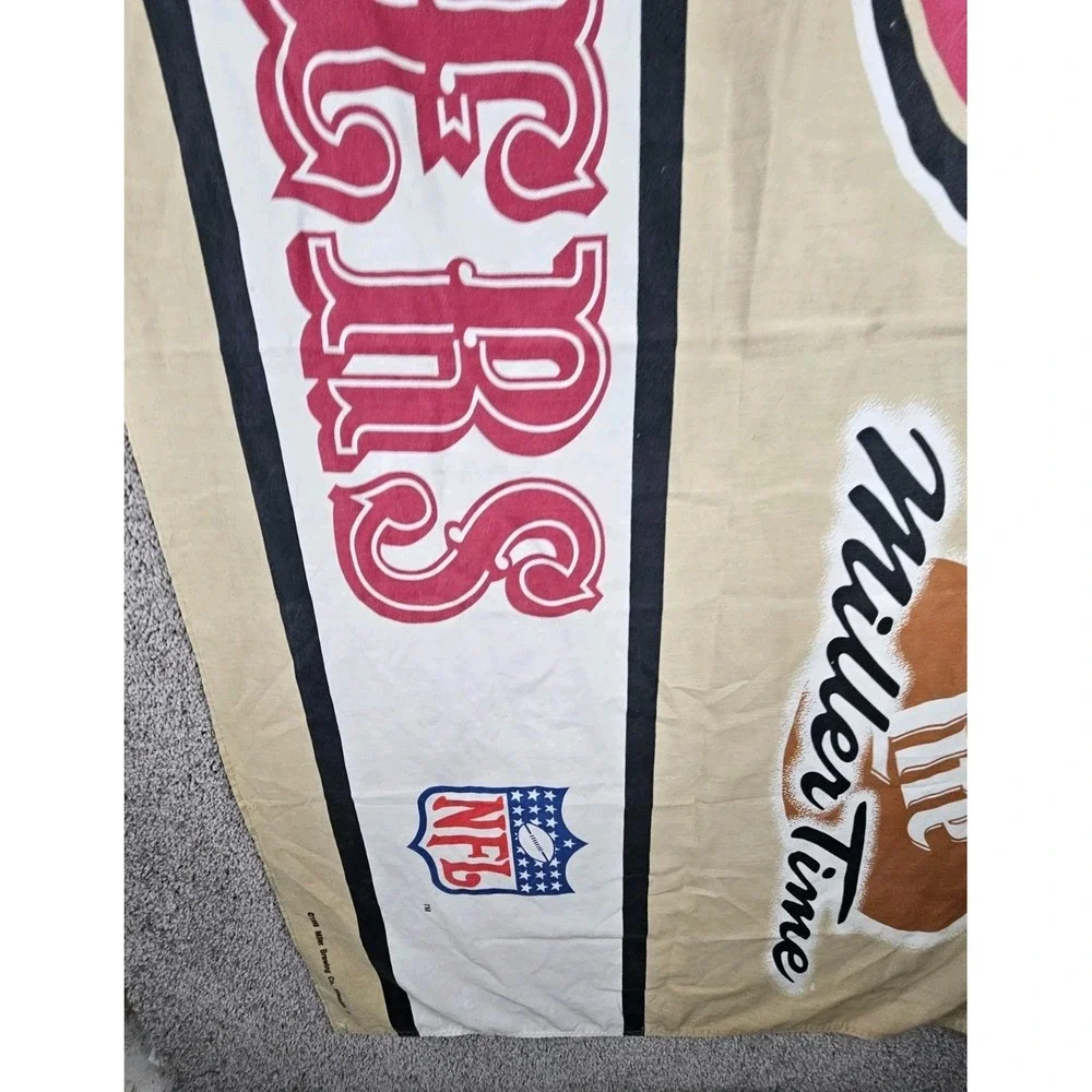 Vintage‎ Miller Lite Time Beer 49ers NFL Flag 60x31 1998 Vanguard Visual RARE